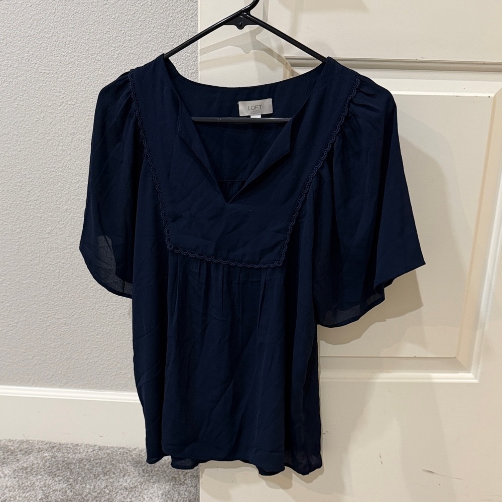 LOFT Dark Blue Blouse
